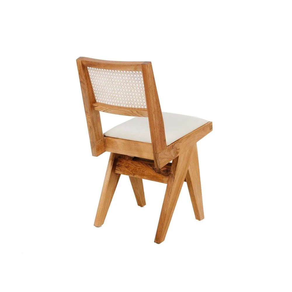 Natural Teak and Rattan Dining Chair – FL1338NTRL
