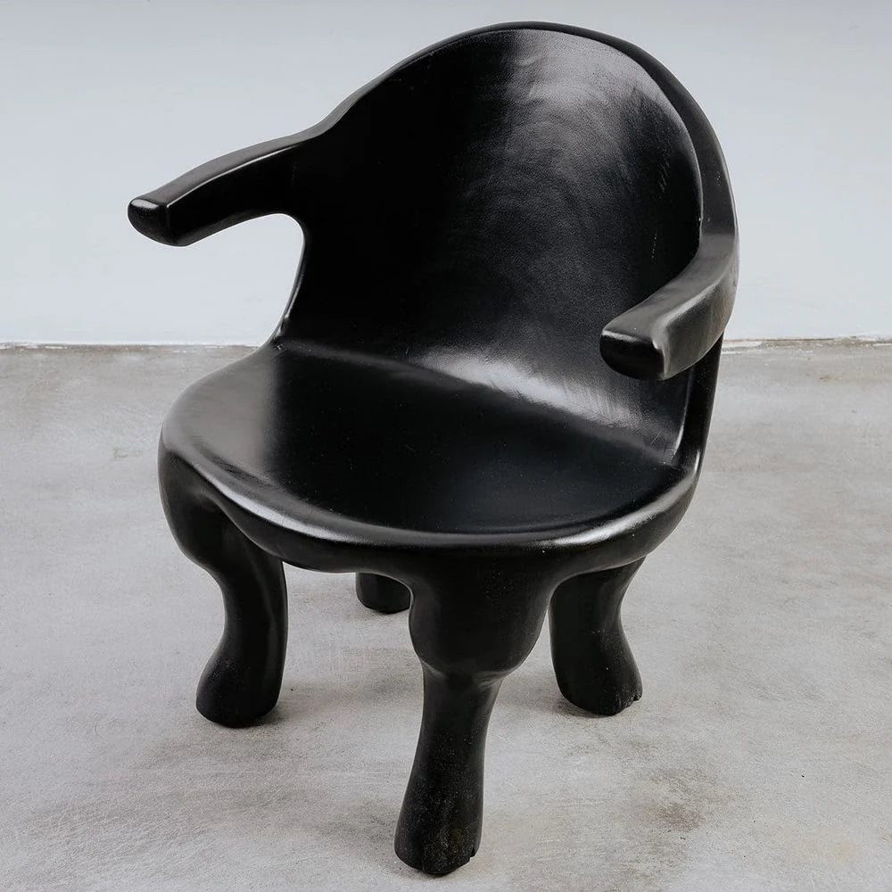 Black Wood Armchair
