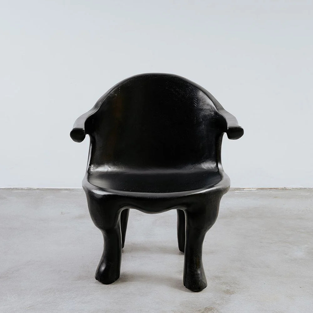 Black Wood Armchair