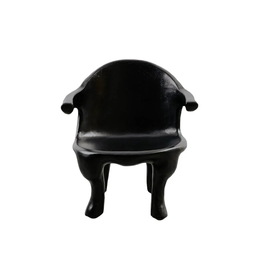 Black Wood Armchair