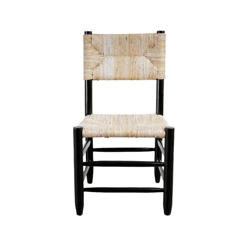 Teak Side Chair in Natural and Black