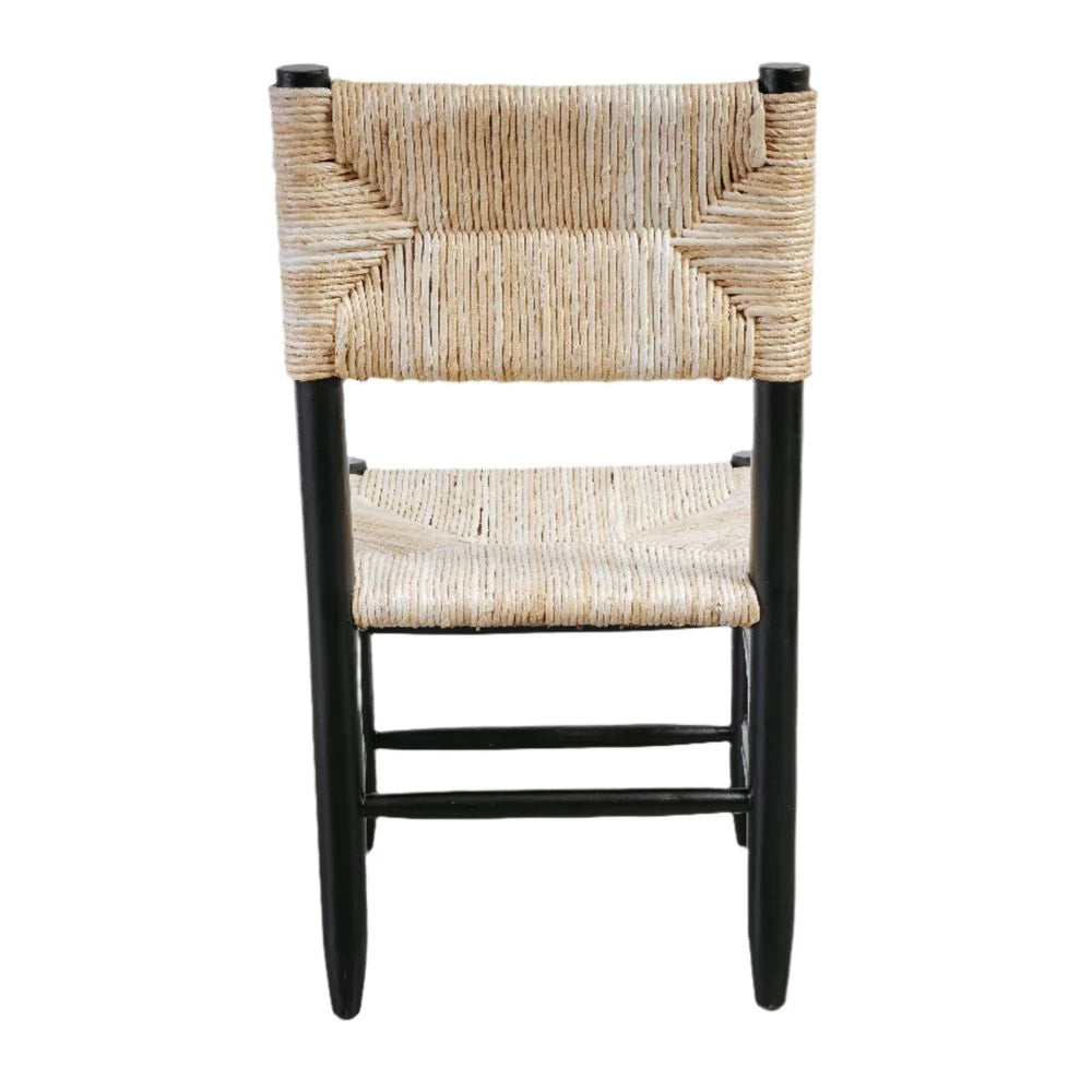 Teak Side Chair in Natural and Black
