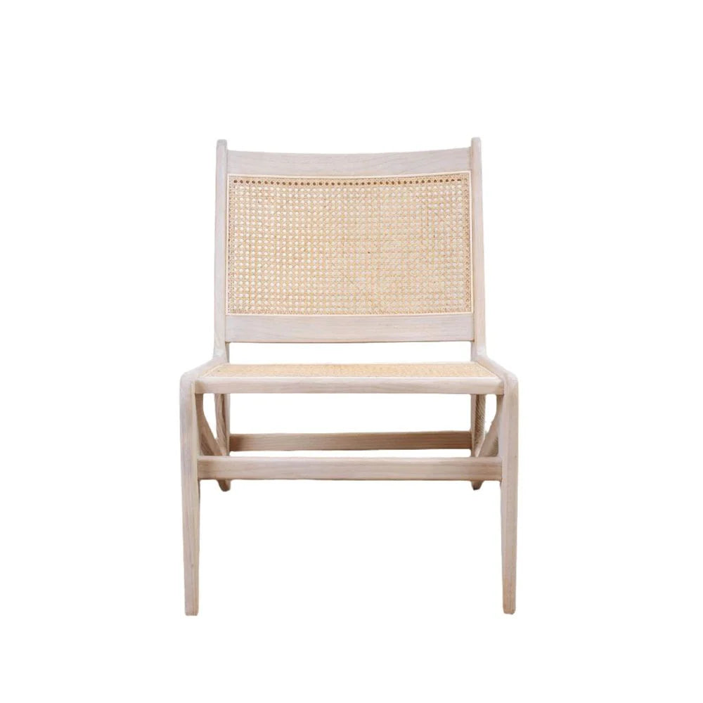 Natural Oak and Rattan Chair