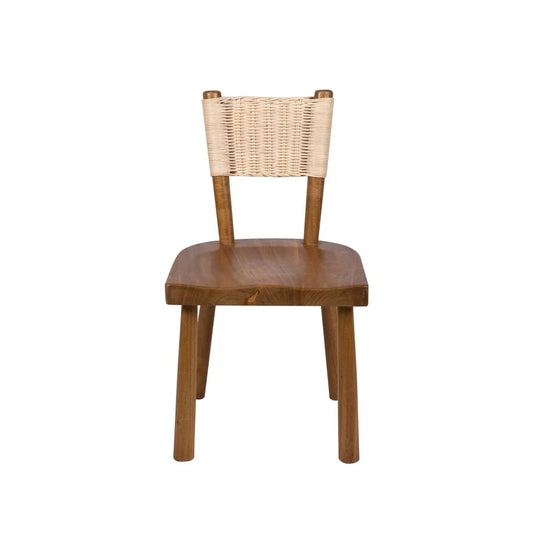 Natural Acacia and Rattan Dining Chair