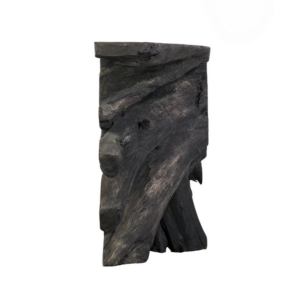 Black Teak Console Table, 47-Inch
