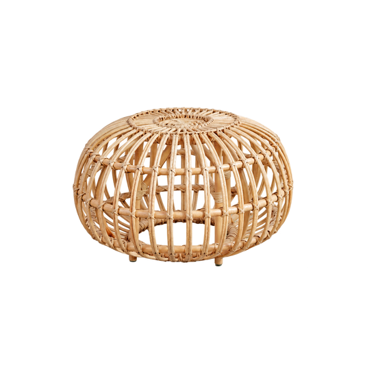 Natural Rattan Ottoman