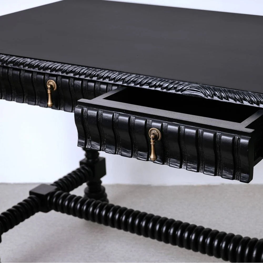 Black Mahogany Desk, 70-Inch