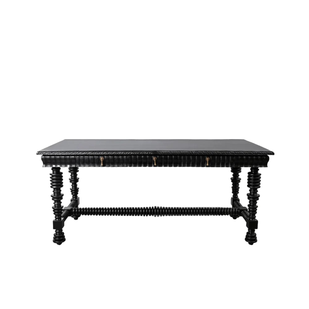 Black Mahogany Desk, 70-Inch