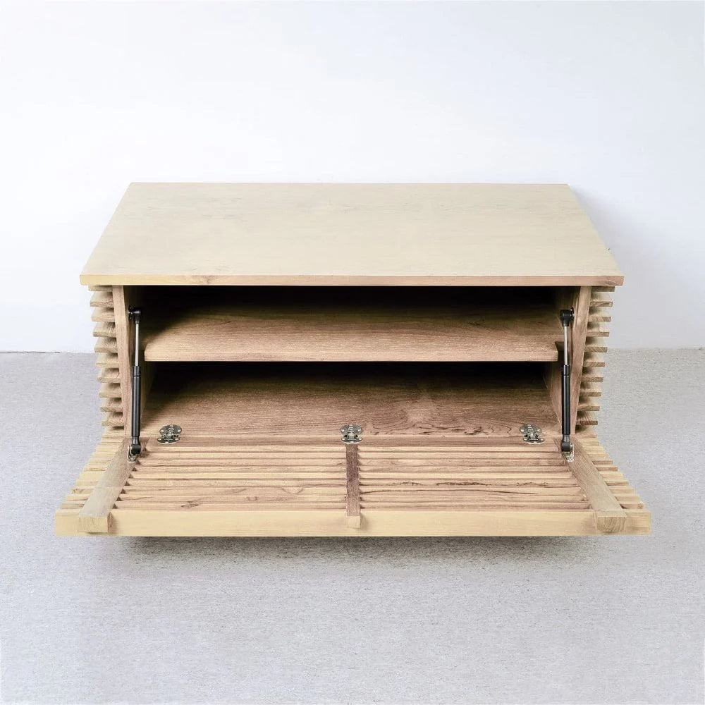 Ivory Teak Sideboard, 35.5-Inch
