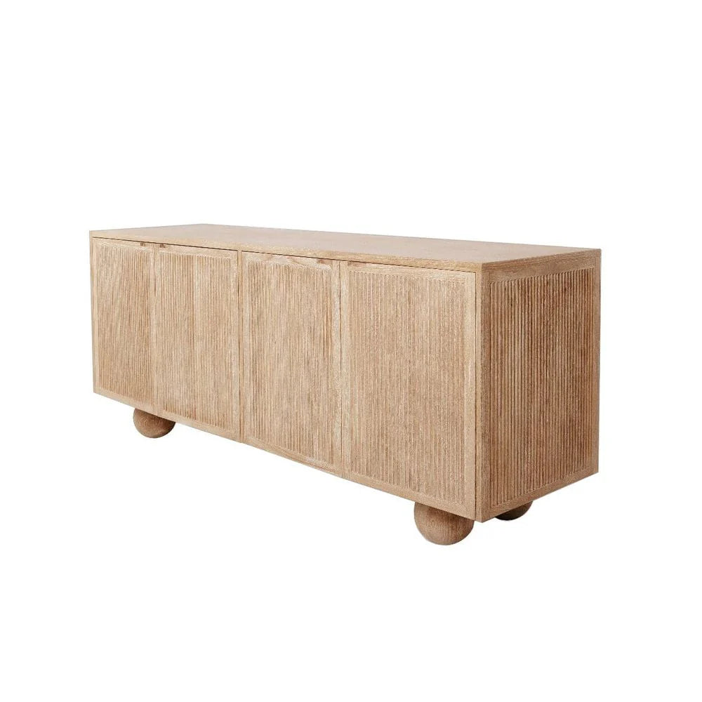 Bleached White Teak Sideboard