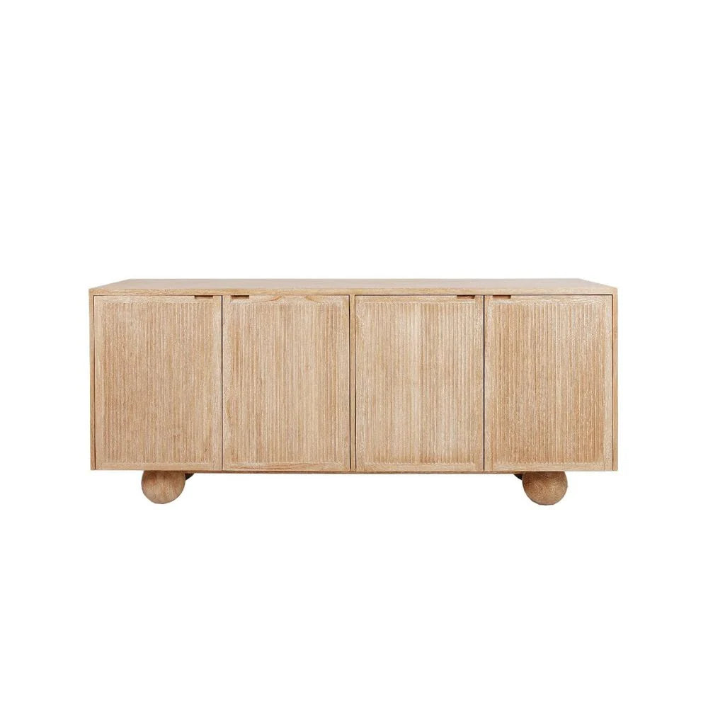 Bleached White Teak Sideboard