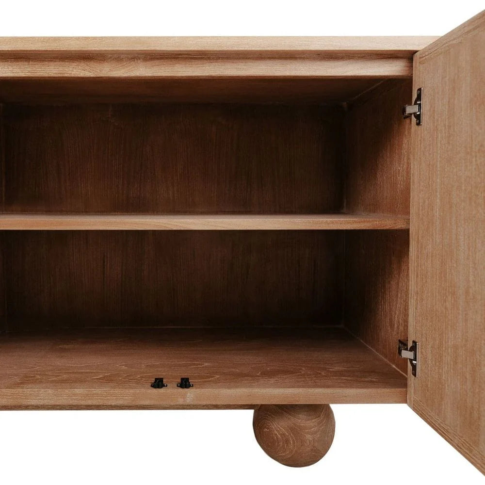 Bleached White Teak Sideboard