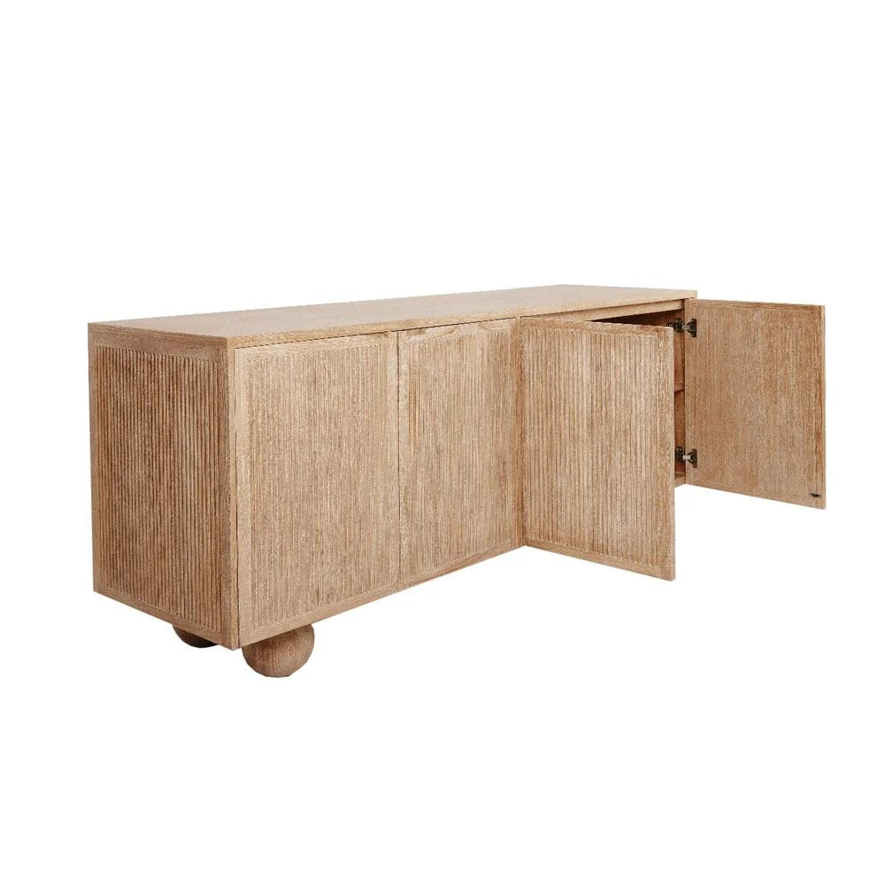 Bleached White Teak Sideboard