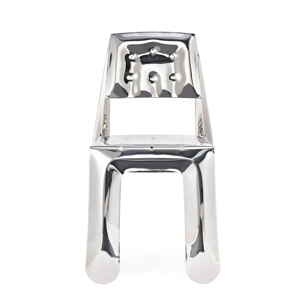 Silver-Tone Stainless Steel Dining Chair