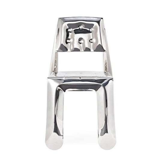 Silver-Tone Stainless Steel Dining Chair
