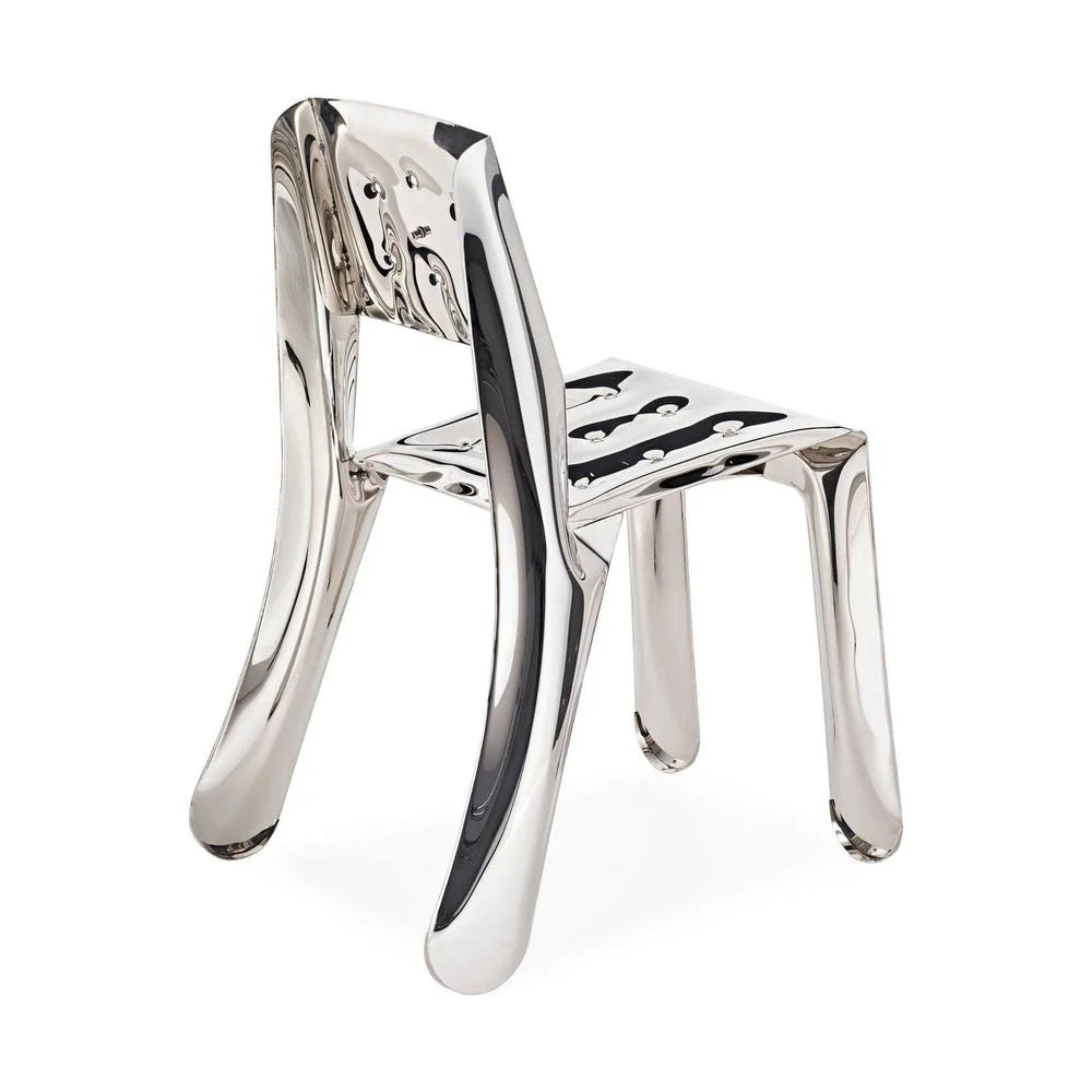 Silver-Tone Stainless Steel Dining Chair