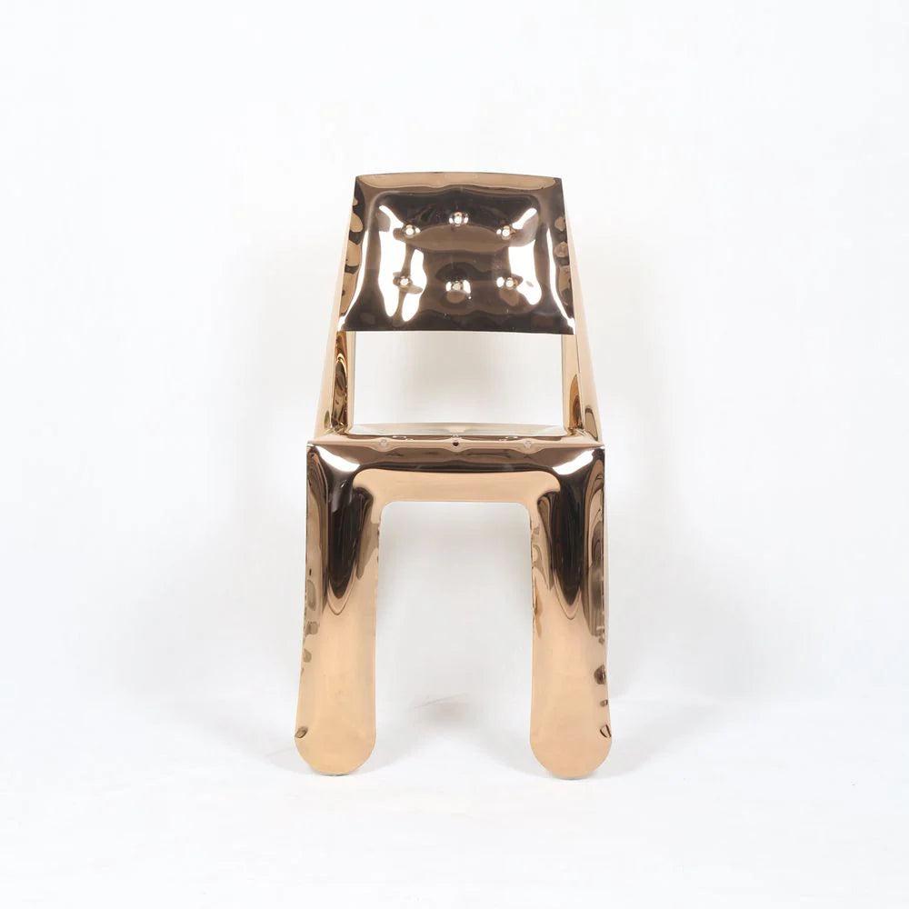 Rose Gold-Tone Stainless Steel Dining Chair