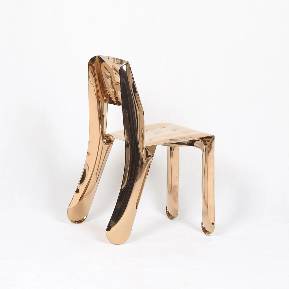 Rose Gold-Tone Stainless Steel Dining Chair