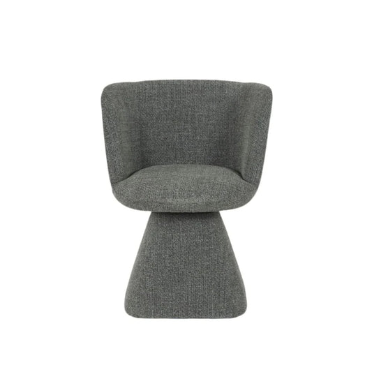 Green Linen Swivel Chair