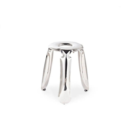 Silver-Tone Stainless Steel Stool – FMS029CHR