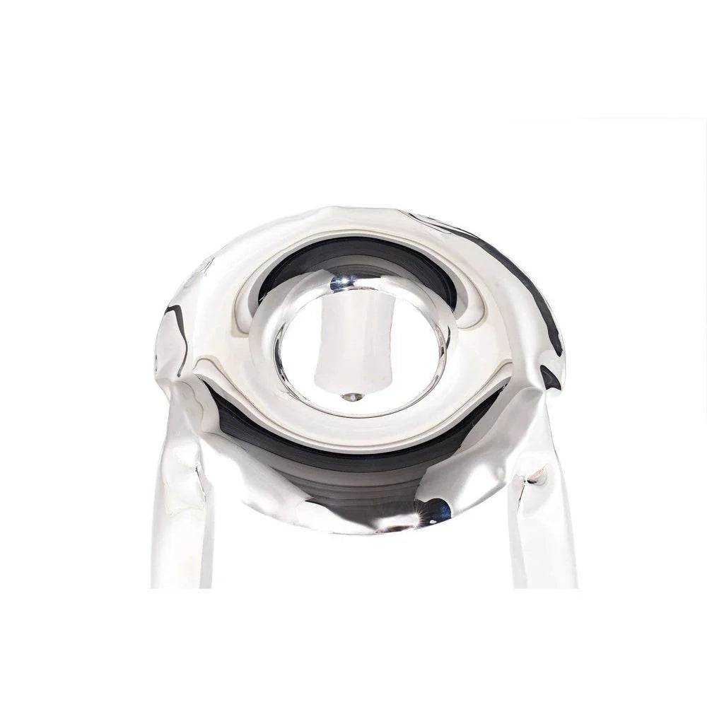 Silver-Tone Stainless Steel Stool – FMS029CHR