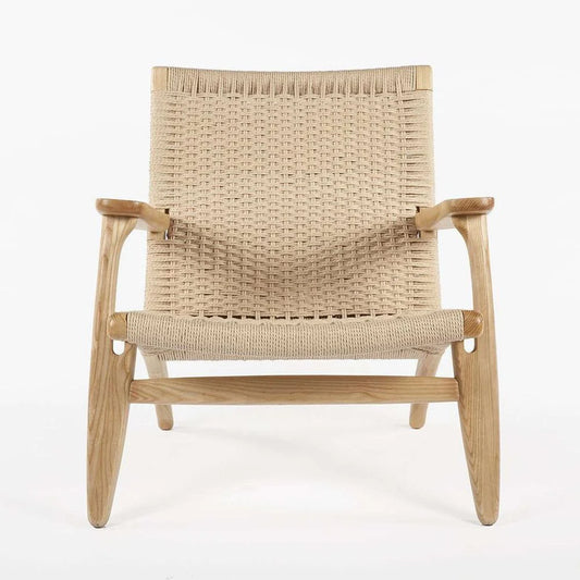 Ash and Paper Cord Lounge Chair