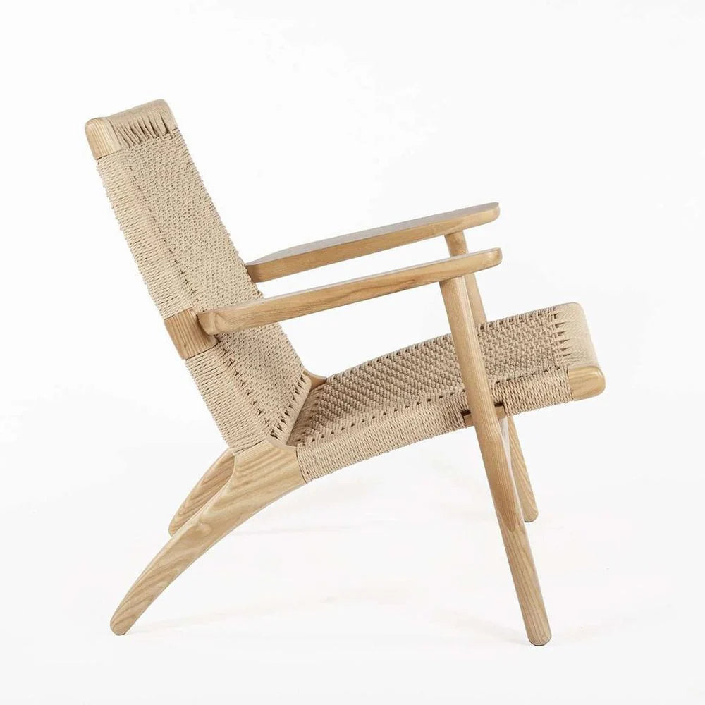 Ash and Paper Cord Lounge Chair