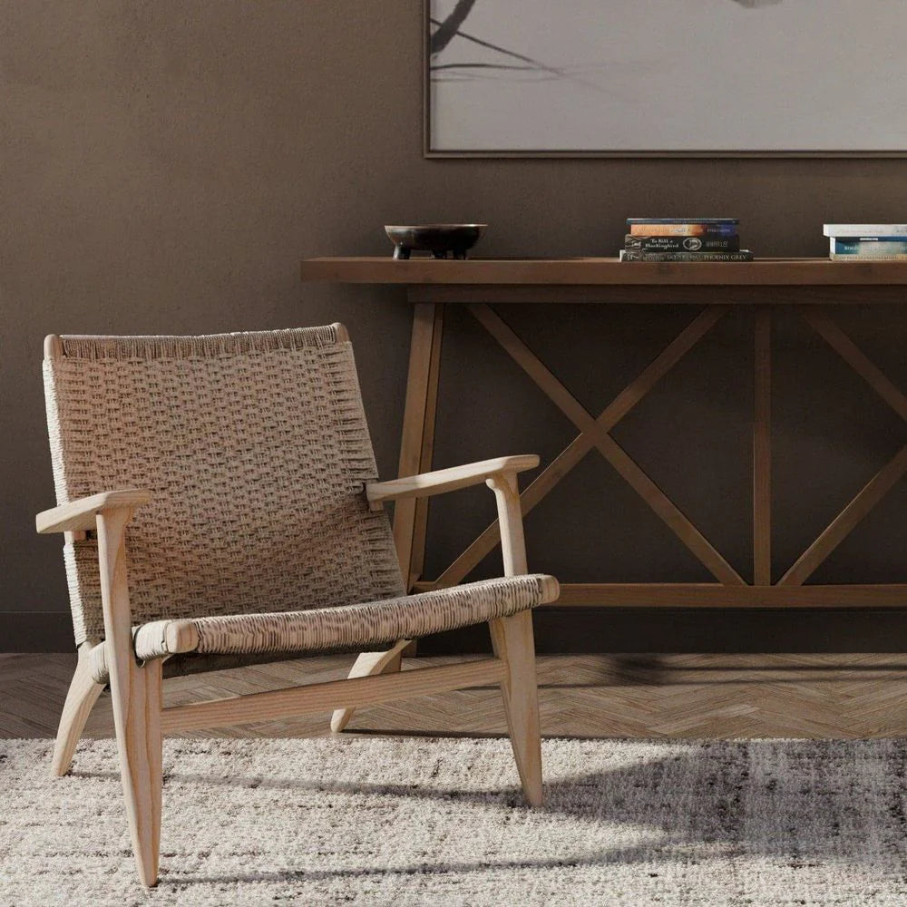 Ash and Paper Cord Lounge Chair