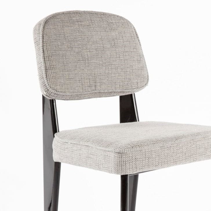 Grey Fabric and Metal Dining Chair