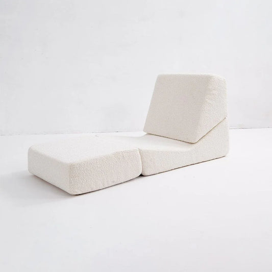 Off-White Boucle Convertible Lounge Chair – FYC1391OWHT