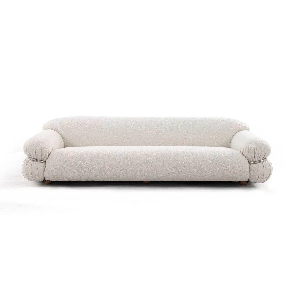Off-White Boucle Sofa, 94.5-Inch