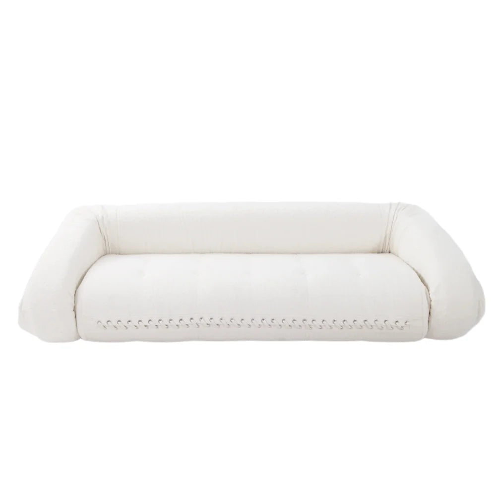 Off-White Boucle Sofa Bed