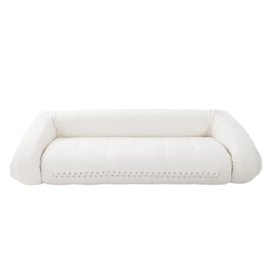 Off-White Boucle Sofa Bed