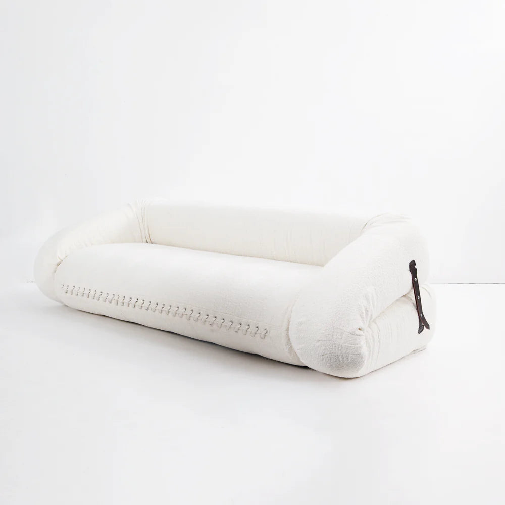Off-White Boucle Sofa Bed
