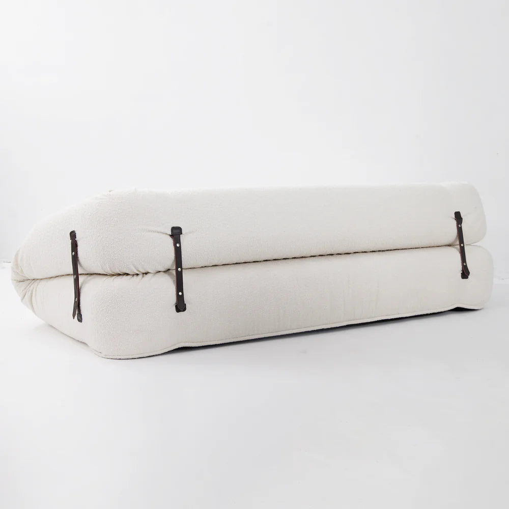 Off-White Boucle Sofa Bed