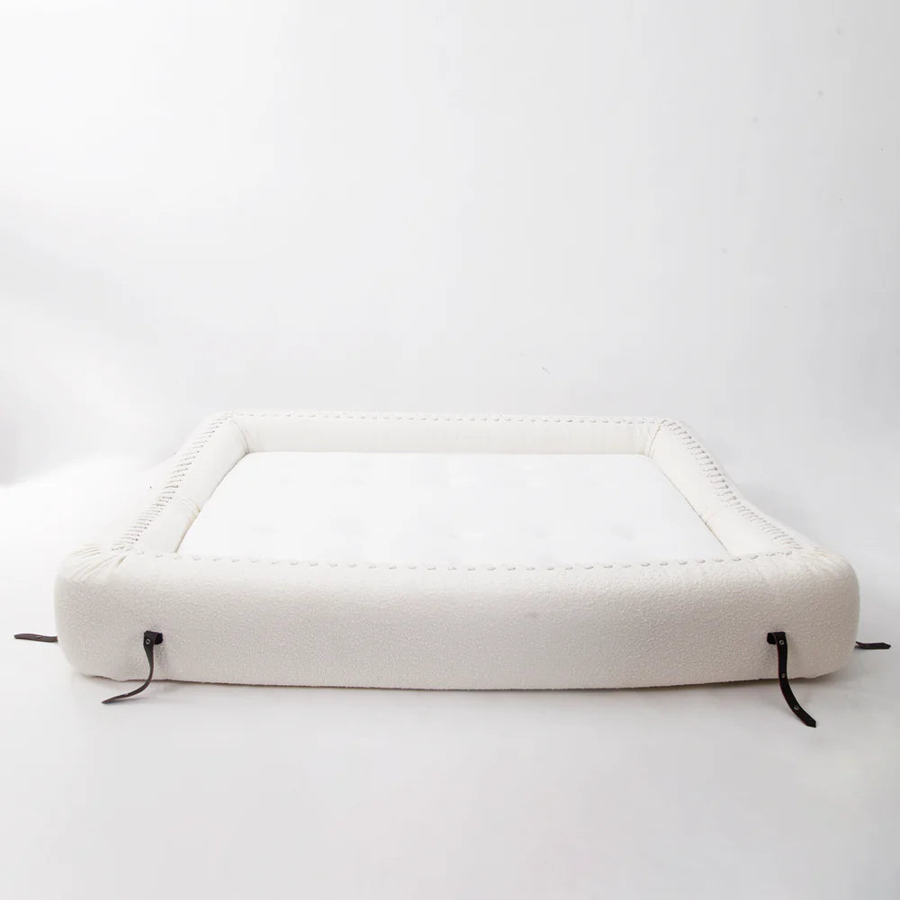 Off-White Boucle Sofa Bed