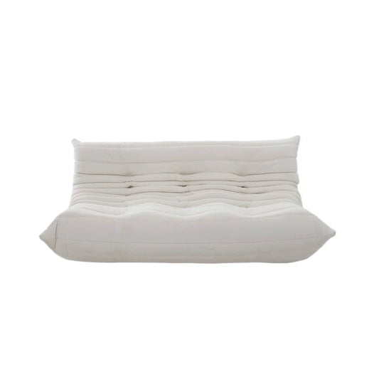 Ivory Velvet Sofa, 69-Inch