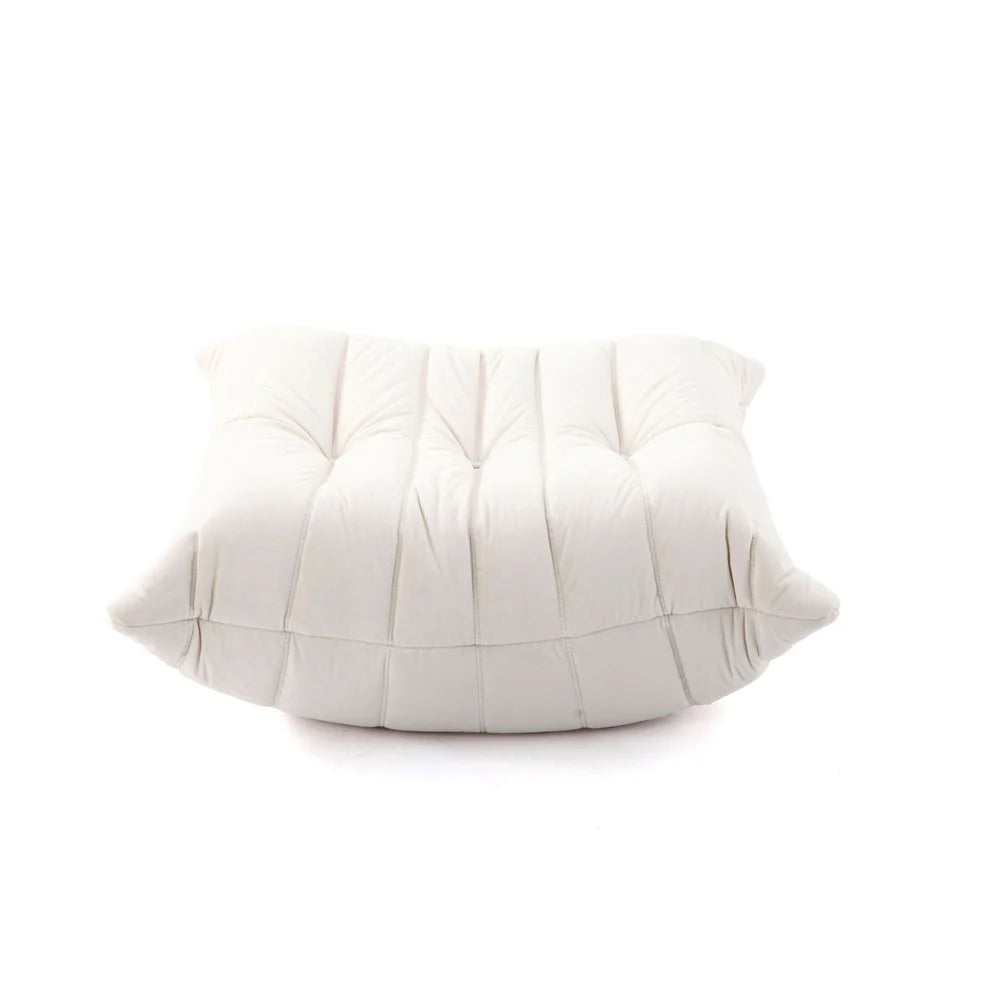 Beige Velvet Ottoman – FYS0534BGE