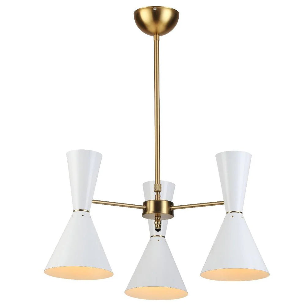 Matte White Steel Chandelier