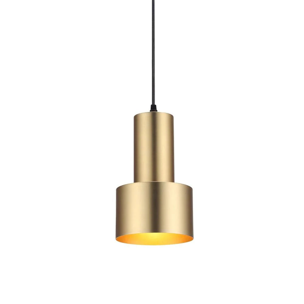 Brass-Tone Steel Pendant Light – LBC083BRASS