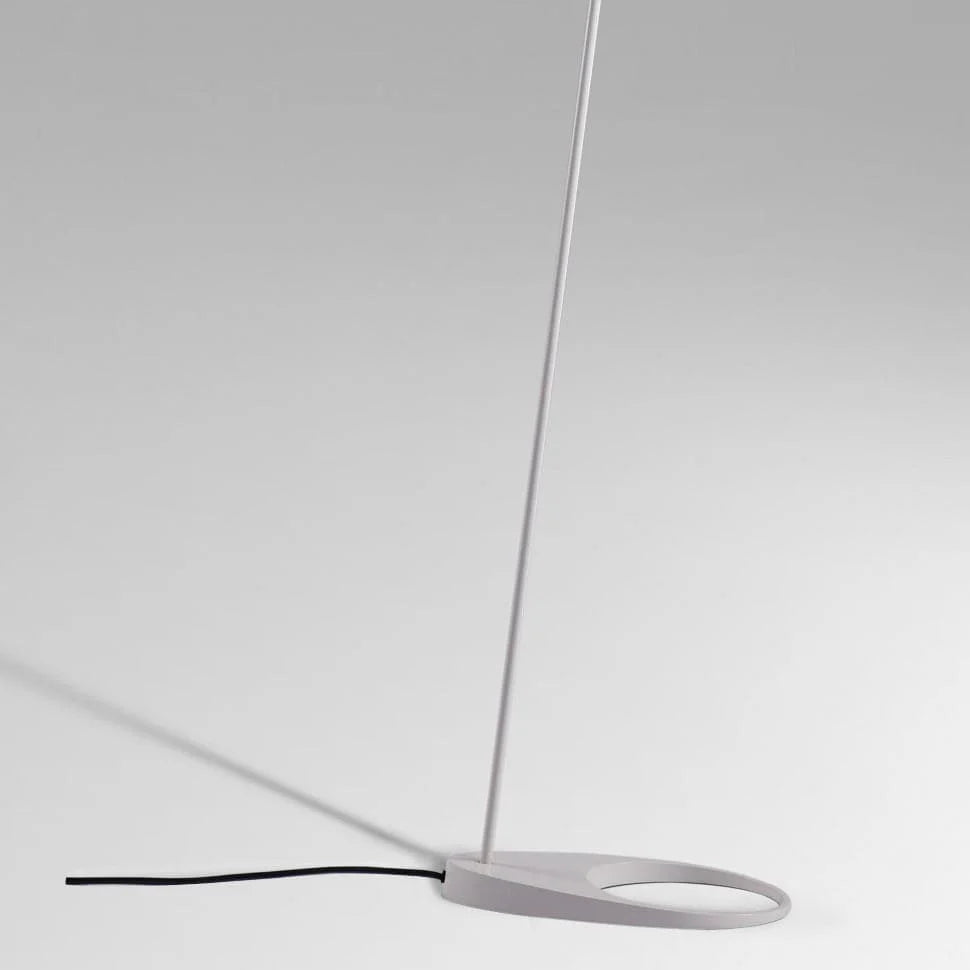 White Iron and Aluminum Floor Lamp