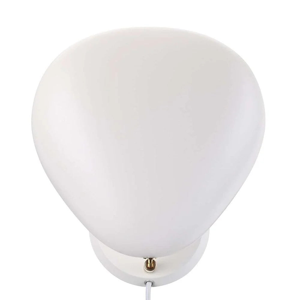 White Brass and Steel Wall Lamp