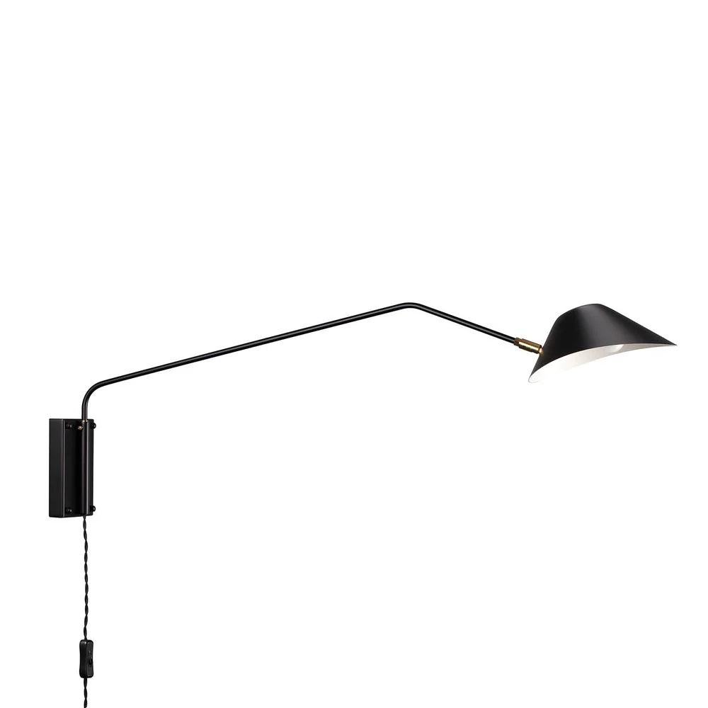 Black Steel and Aluminum Wall Sconce