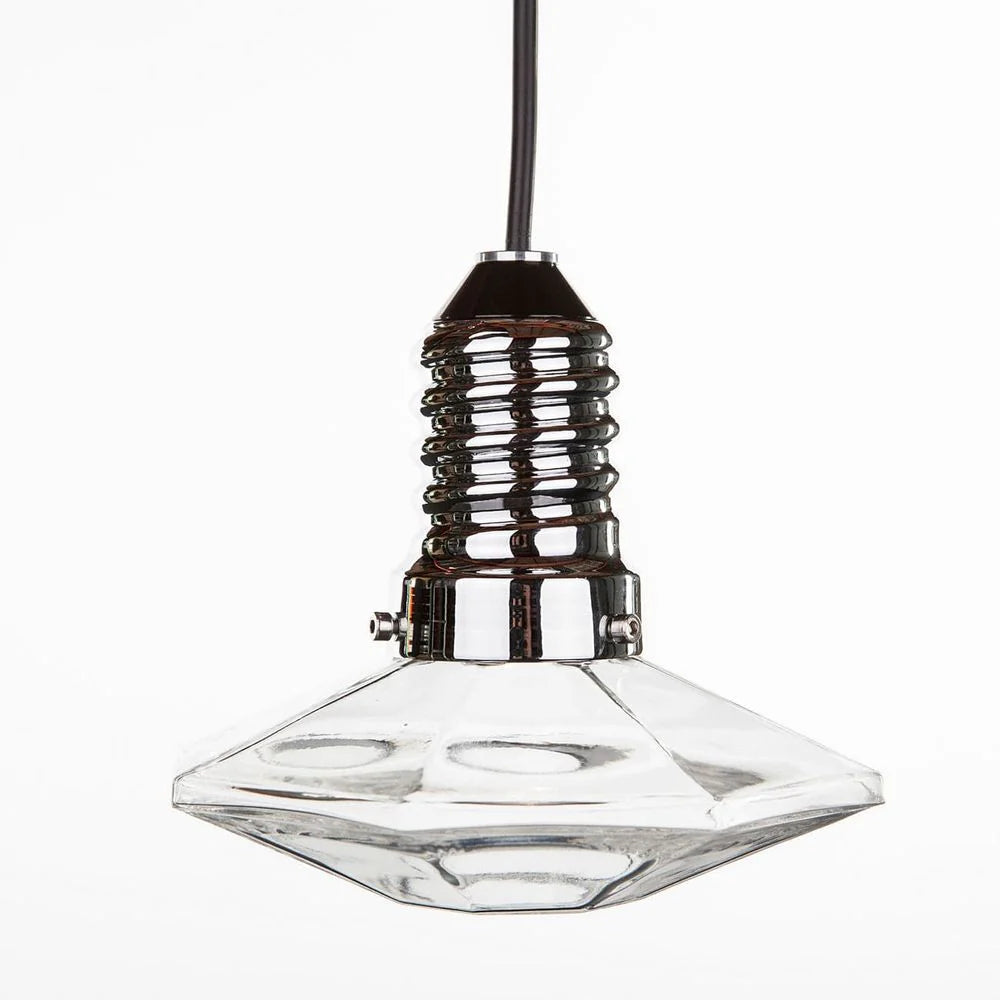 Clear Glass and Metal Pendant Light – LM372PCLR