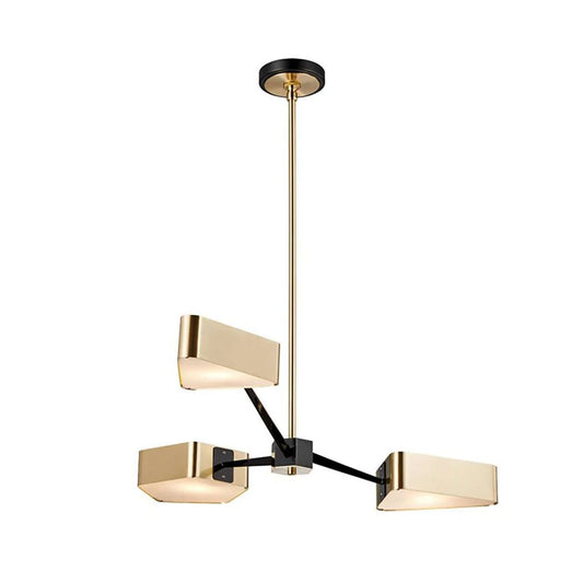 Matte Black Brass and Metal Ceiling Lamp