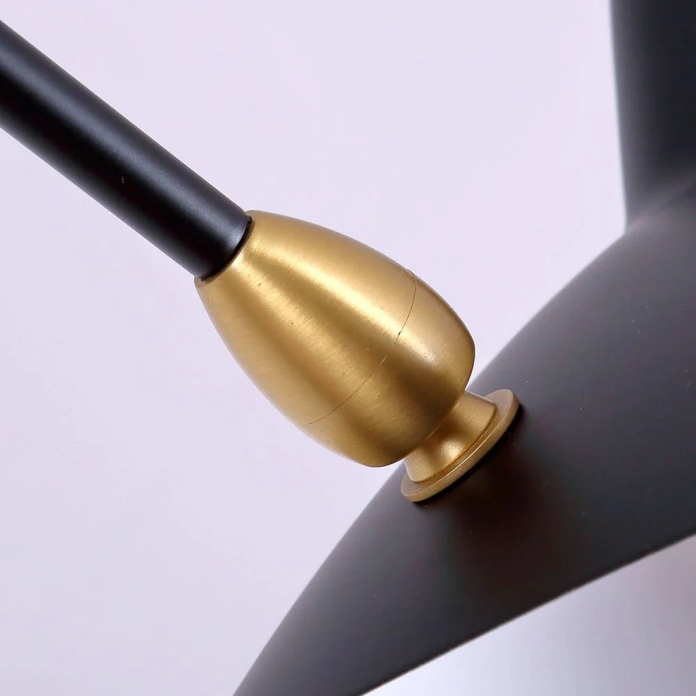 Black Brass and Iron Flush Mount Light