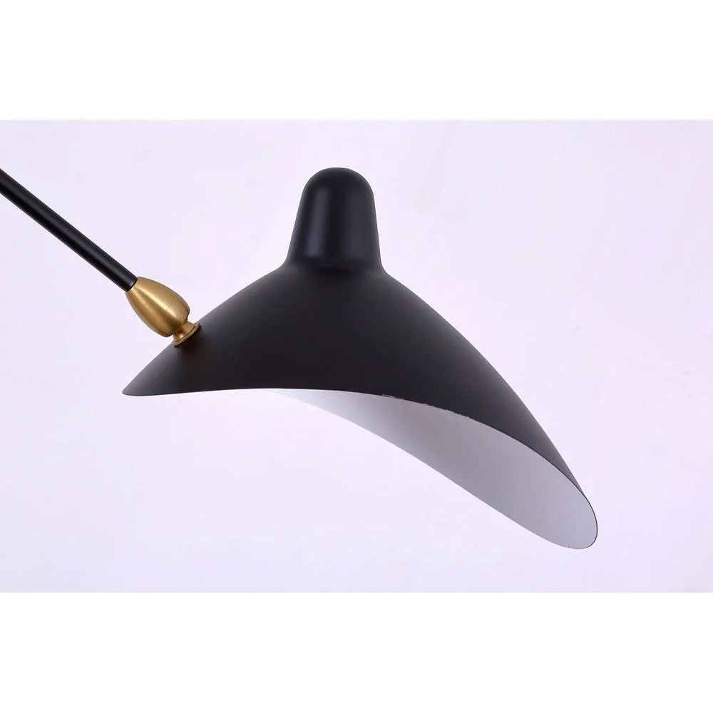 Black Brass and Iron Flush Mount Light