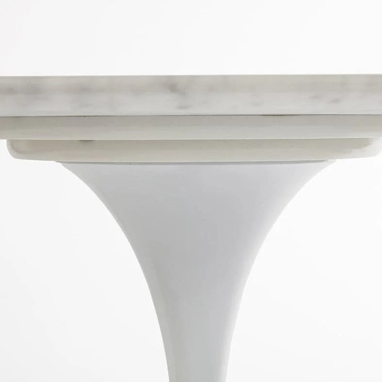 White Aluminum and Marble Dining Table – RT335VWHITE