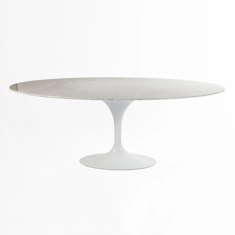 White Aluminum and Marble Dining Table – RT335VWHITE