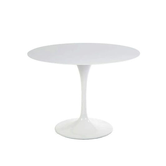 White Aluminum and Quartz Dining Table